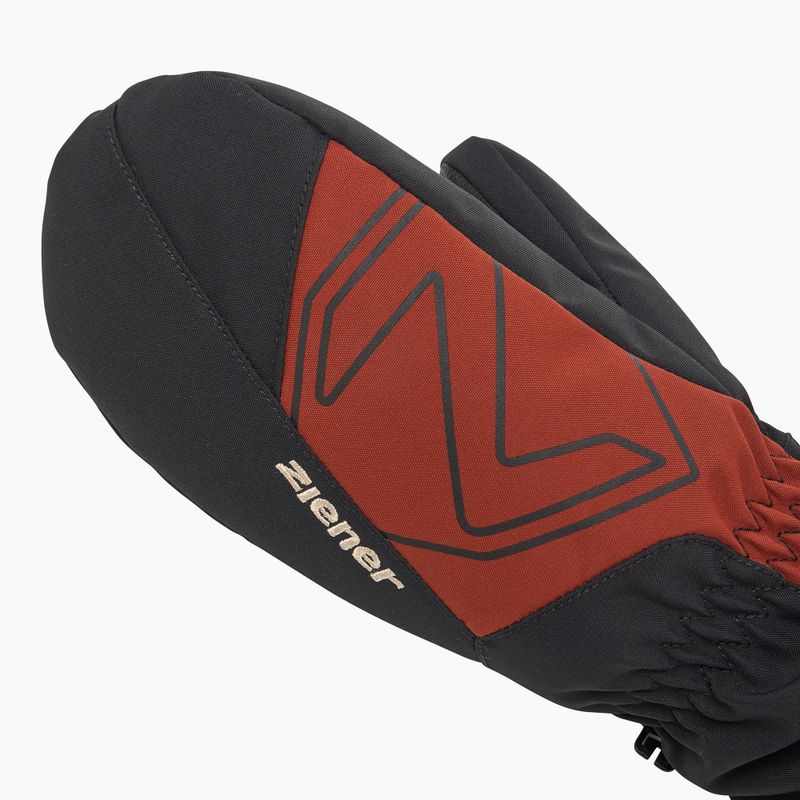 Dětské lyžařské rukavice ZIENER Lavalino Aquashield AW Mitten woody brown 5