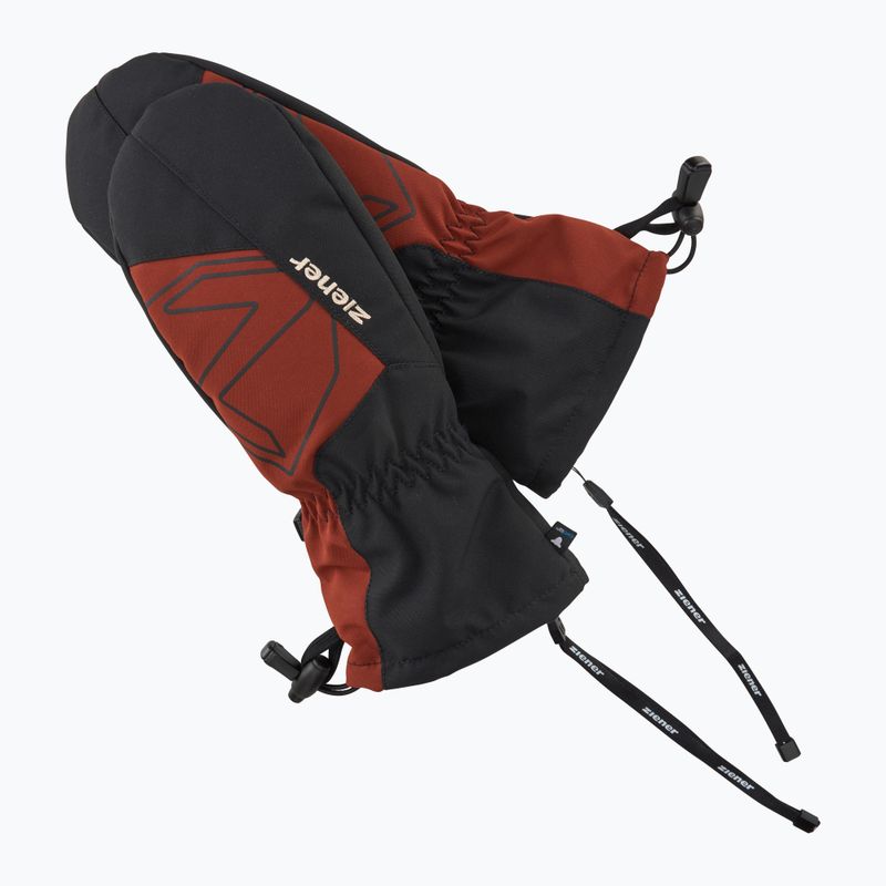Dětské lyžařské rukavice ZIENER Lavalino Aquashield AW Mitten woody brown 7
