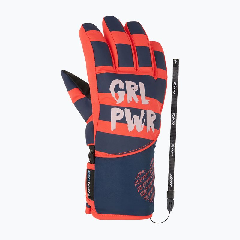 Dětské lyžařské rukavice ZIENER Liwa Aquashield PR fiery red 9