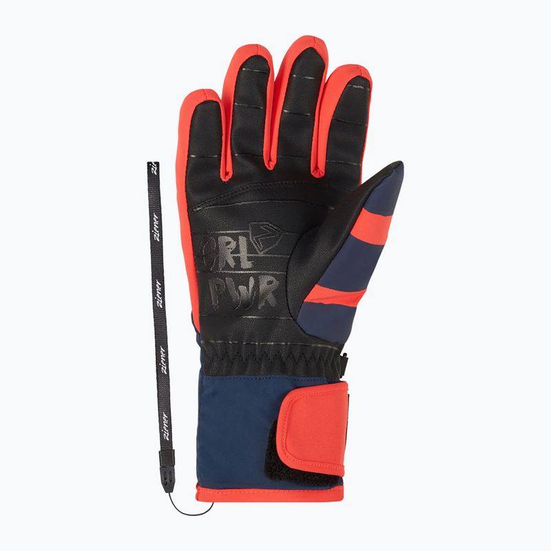 Dětské lyžařské rukavice ZIENER Liwa Aquashield PR fiery red 10