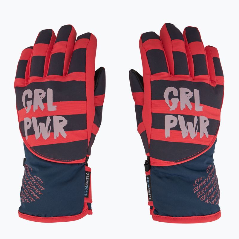 Dětské lyžařské rukavice ZIENER Liwa Aquashield PR fiery red 4
