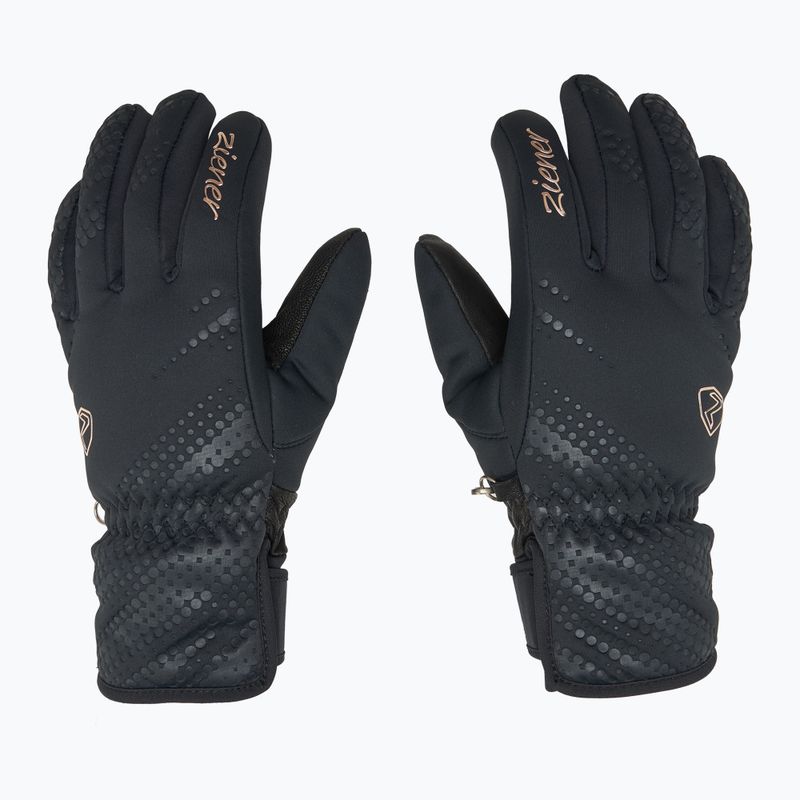 Dámské lyžařské rukavice  ZIENER Karoi WS PR black/rose metallic 4