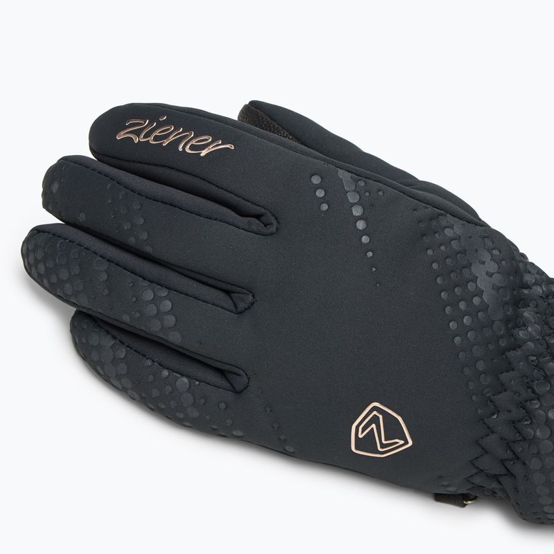 Dámské lyžařské rukavice  ZIENER Karoi WS PR black/rose metallic 5