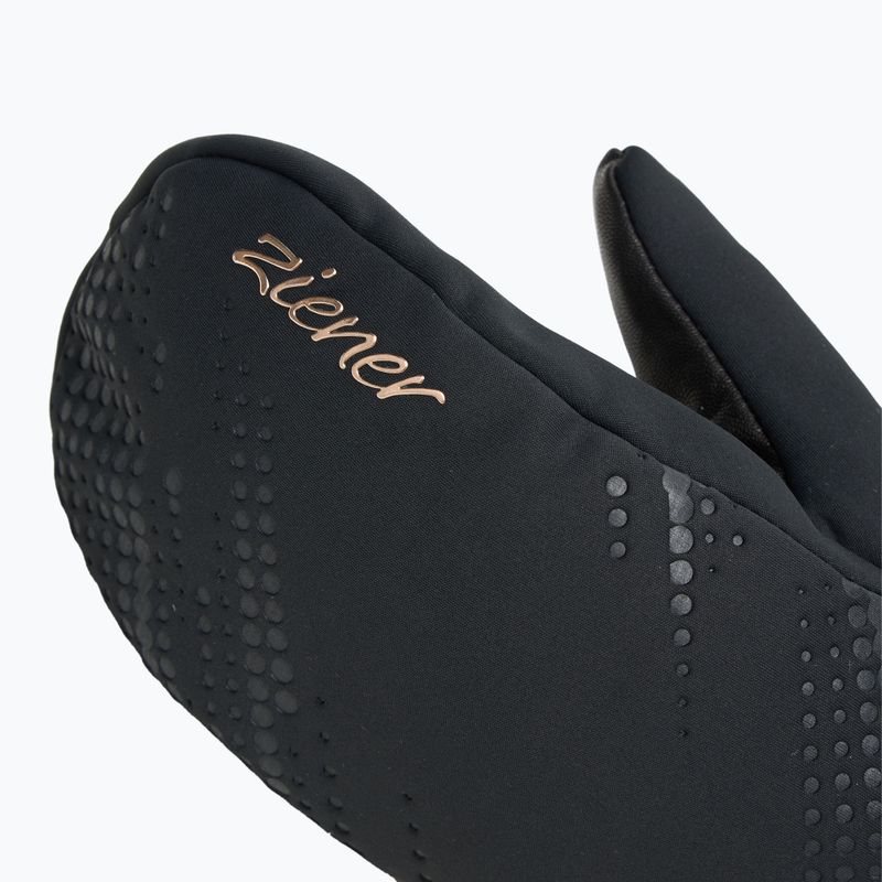Dámské lyžařské rukavice  ZIENER Karoia WS PR Mitten black/rose metallic 6