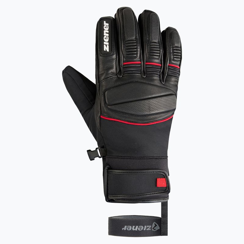 Pánské lyžařské rukavice ZIENER Gomin-Z AS black/red 2