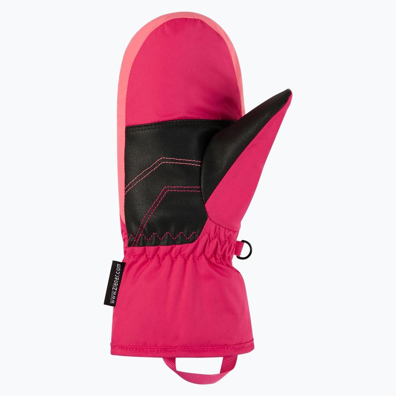 Dětské lyžařské rukavice ZIENER Lavivo-Z AS Mitten pop pink 3