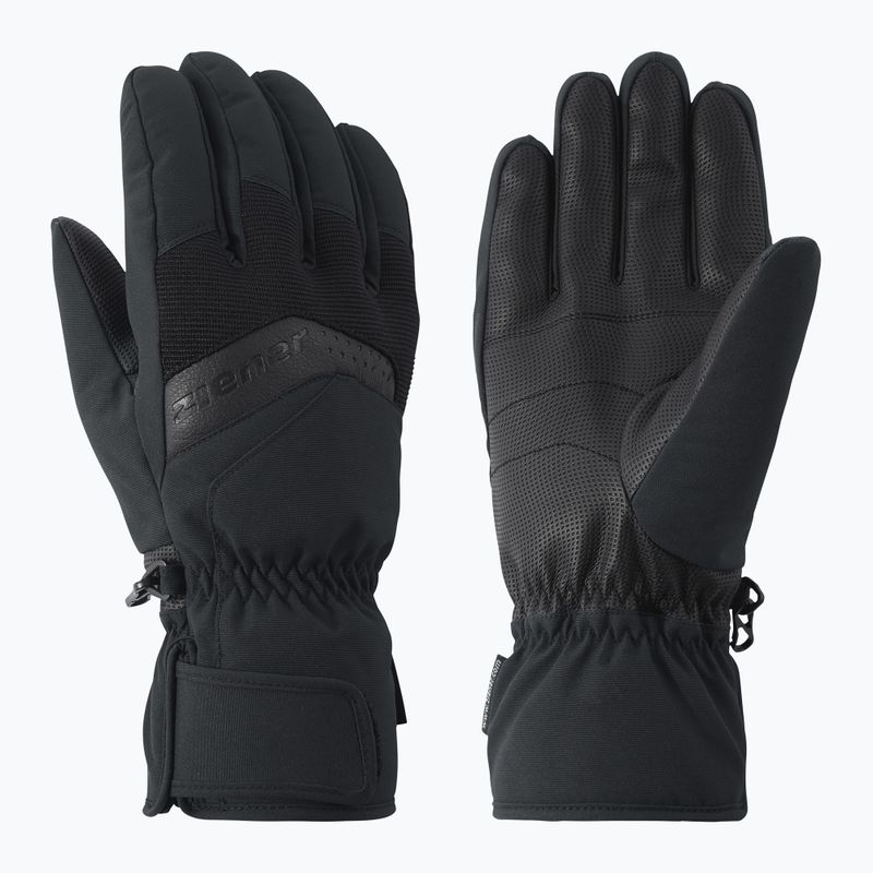Lyžařské rukavice ZIENER Gabino black/red