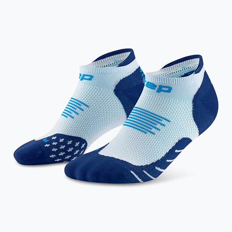 Dámské kompresní ponožky CEP Run No Show 5.0 ice/blue