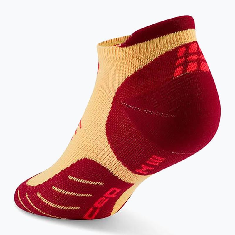 Dámské kompresní ponožky CEP Run No Show 5.0 marigold/burgundy 3