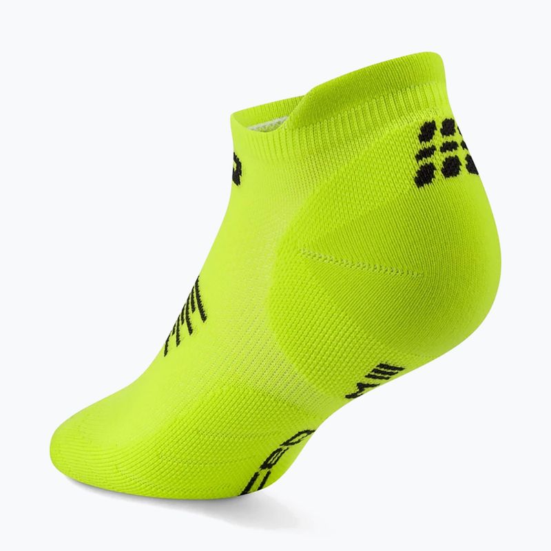 Dámské kompresní ponožky CEP Run No Show 5.0 lime/black 3