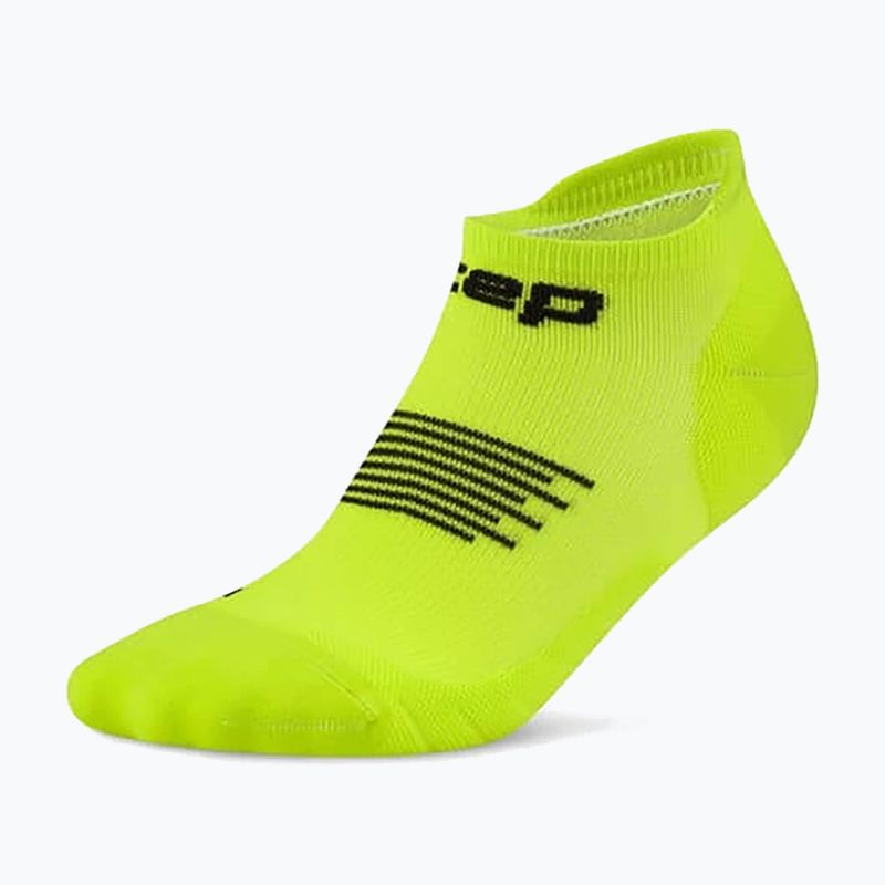 Pánské kompresní ponožky Cep Run No Show 5.0 lime/black 2