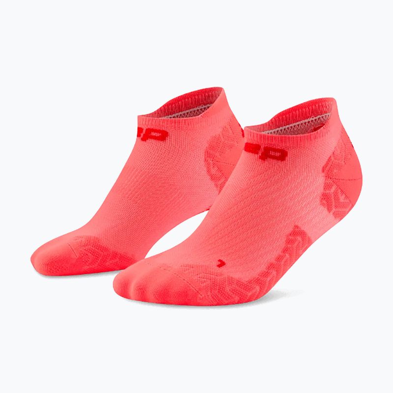 Dámské ponožky CEP Ultralight No Show 4.0 neon coral/red