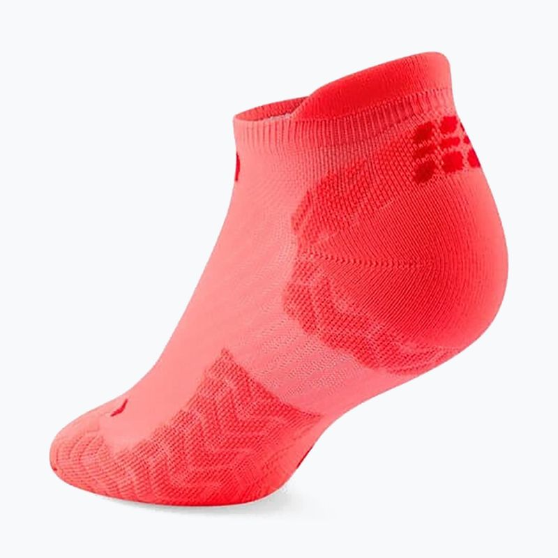Dámské ponožky CEP Ultralight No Show 4.0 neon coral/red 3