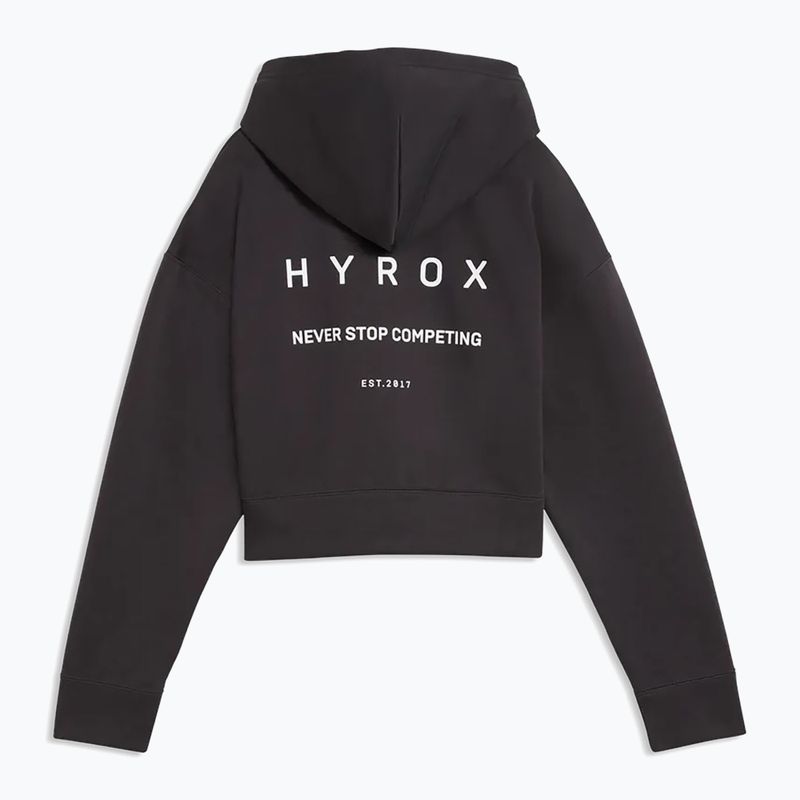 Dámská mikina PUMA x HYROX World Cropped Hoodie černá/bílá 2