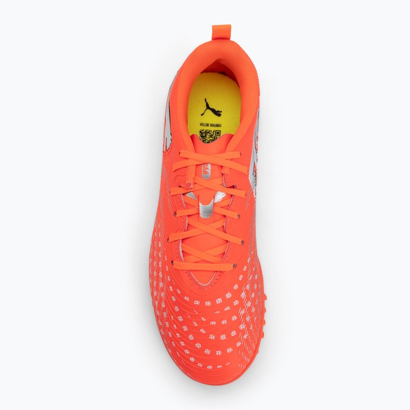 Dětské kopačky PUMA Future 9 Play TT Jr glowing red/puma white/puma black/puma silver 5