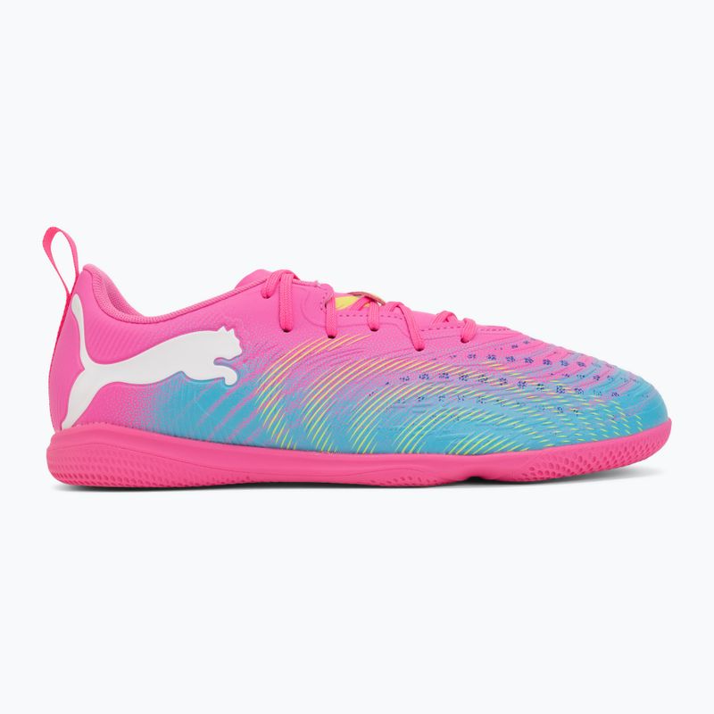 Dětské kopačky PUMA Future 9 Play IT Jr poison pink/puma wht/sun stream/bright aqua/puma blk 2
