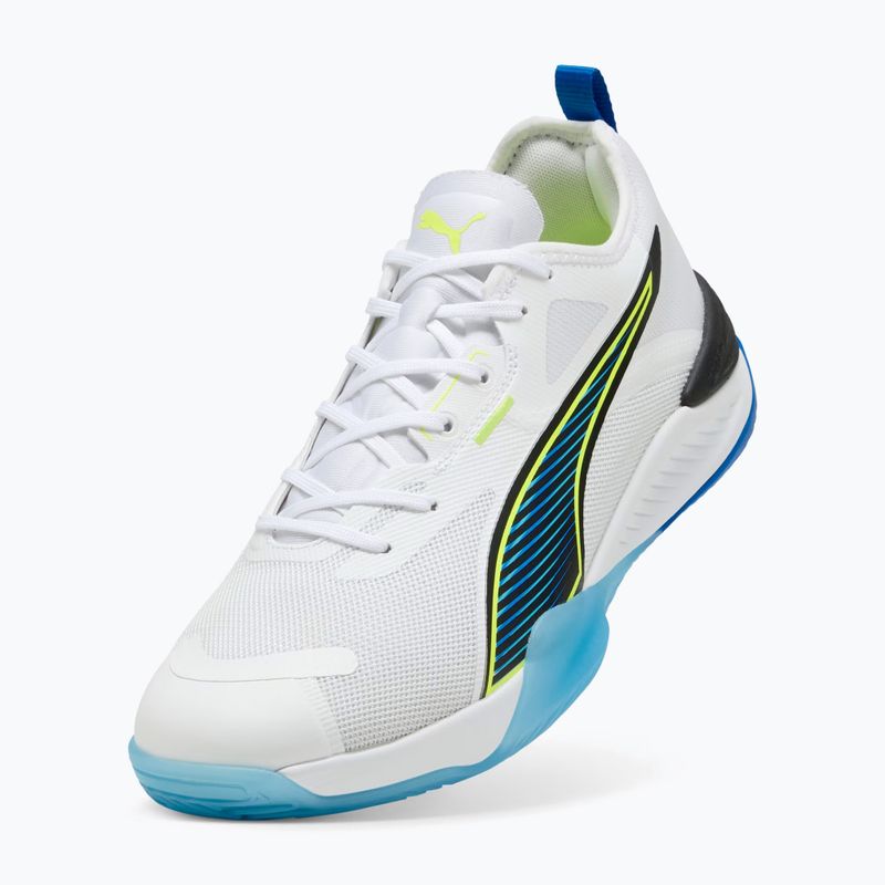 Boty na házenou PUMA Eliminate Nitro 4 Game On puma white/glowing red/ultra blue 10