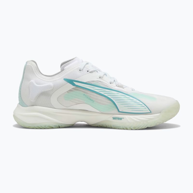 Dámské boty na házenou PUMA Accelerate Nitro SQD 4 Game On puma white/baltic sea blue/fresh water 9