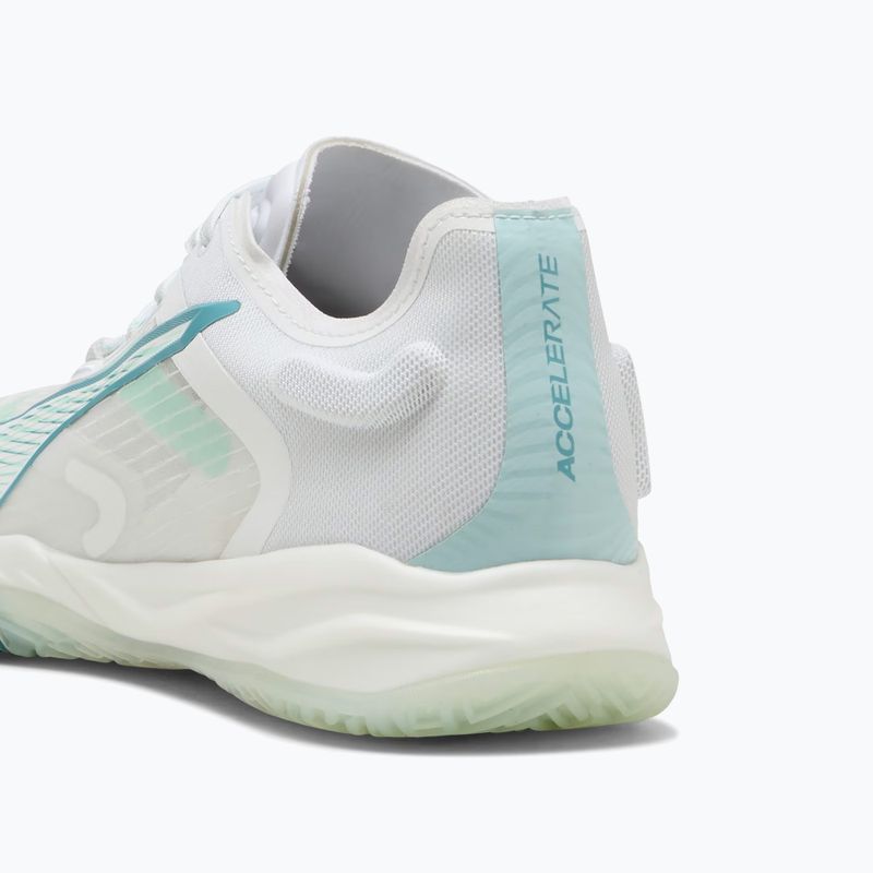 Dámské boty na házenou PUMA Accelerate Nitro SQD 4 Game On puma white/baltic sea blue/fresh water 13