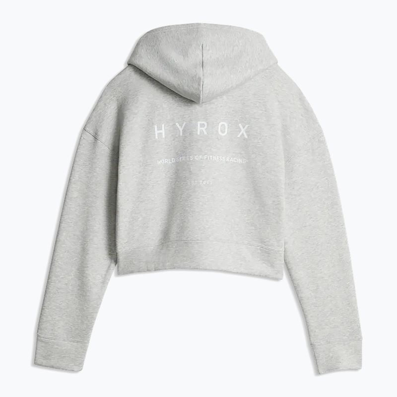 Dámská mikina PUMA x HYROX World Cropped Hoodie světle šedá 2