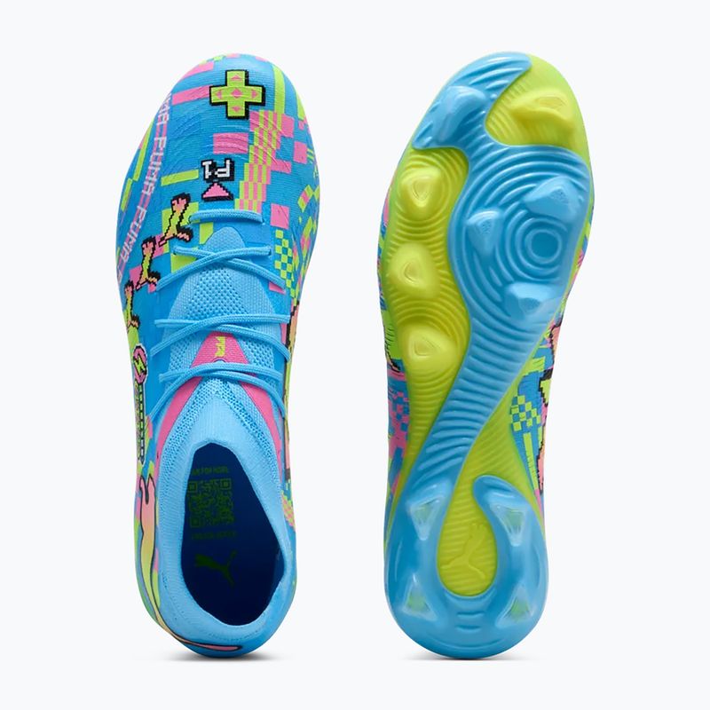 Kopačky PUMA Future 9 Match Advanced Level FG/AG puma white/blue glimmer/pink glimmer/yellow alert 10