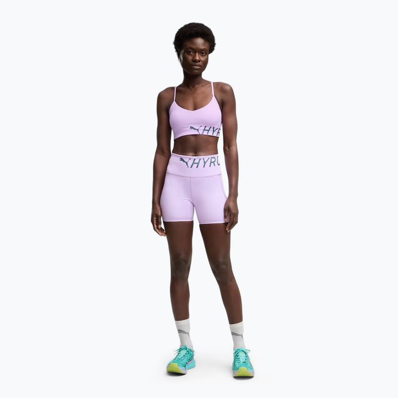 Sportovní podprsenka PUMA x HYROX Strappy Pwrmode světle fialová 3