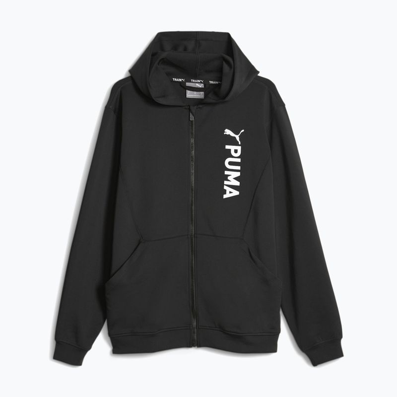 Pánská mikina PUMA Fit Double Knit FZ Hoodie puma black