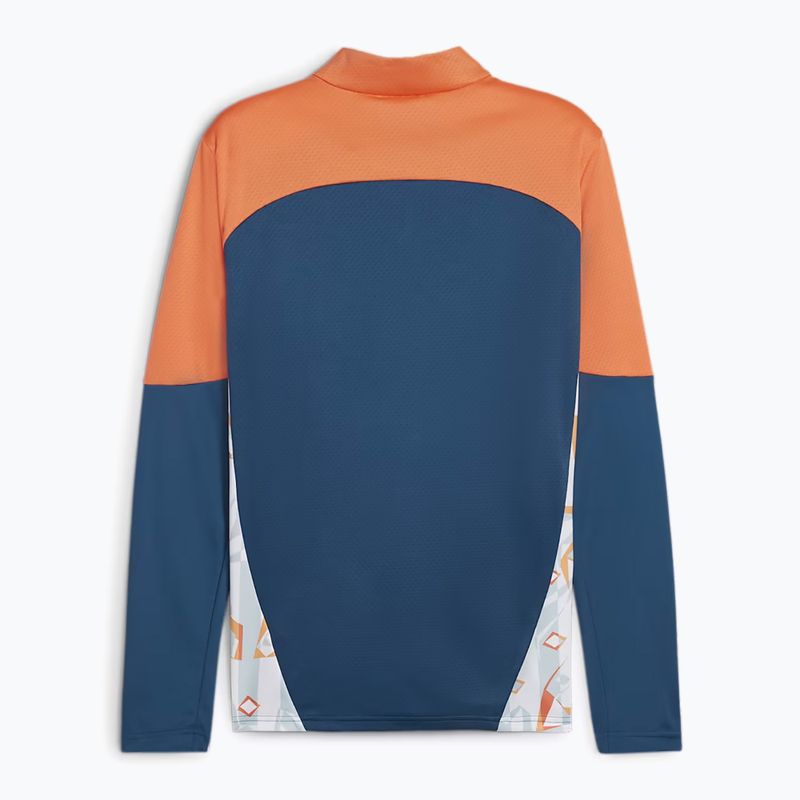 Pánská fotbalová mikina PUMA Neymar Jr Creativity 1/4 Zip Top ocean tropic/hot heat 2