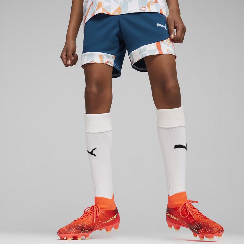 Dětské fotbalové šortky PUMA Neymar JR Creativity Training ocean tropic/hot heat 3