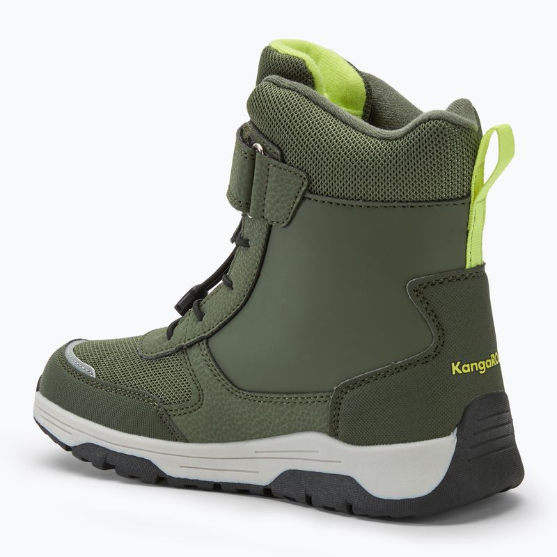 Juniorské sněhule  KangaROOS K-MJ Edison EV RTX SL olive / limetta dino 3