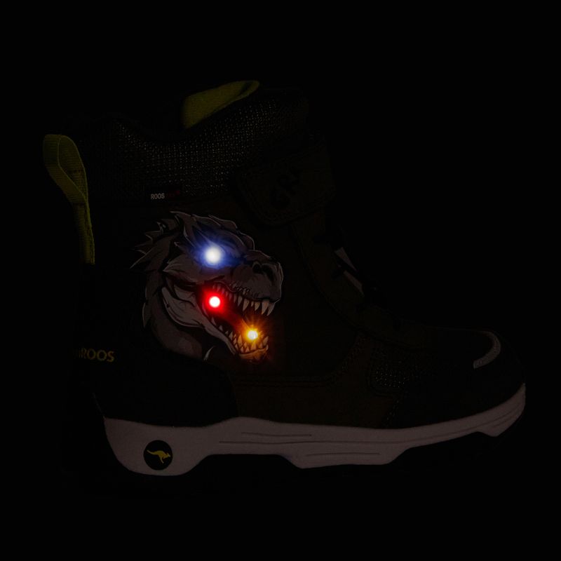 Juniorské sněhule  KangaROOS K-MJ Edison EV RTX SL olive / limetta dino 8
