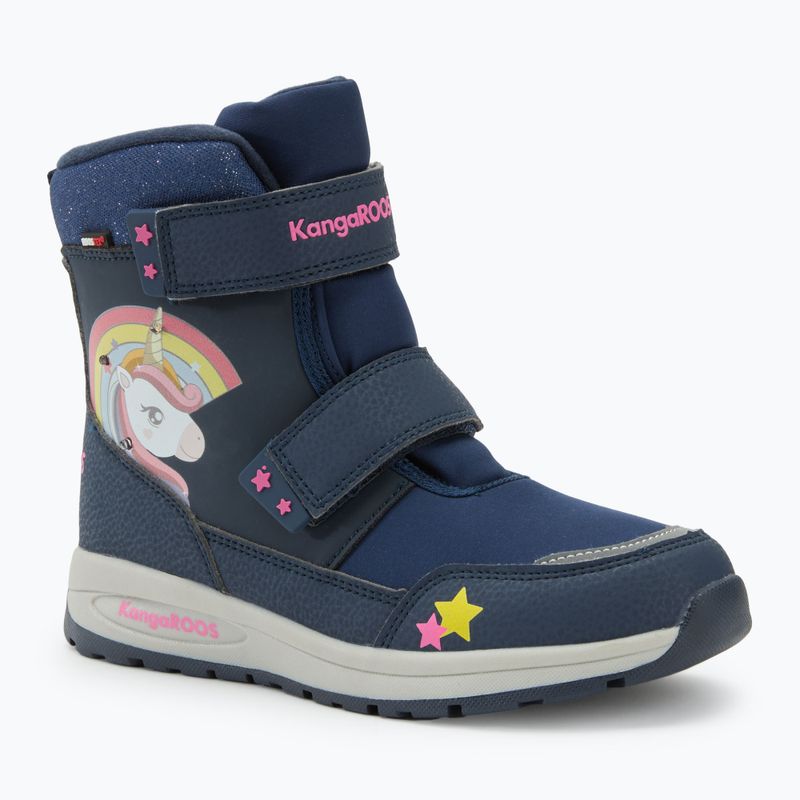 Juniorské sněhule KangaROOS K-MJ Edison EV RTX SL dk navy / daisy pink