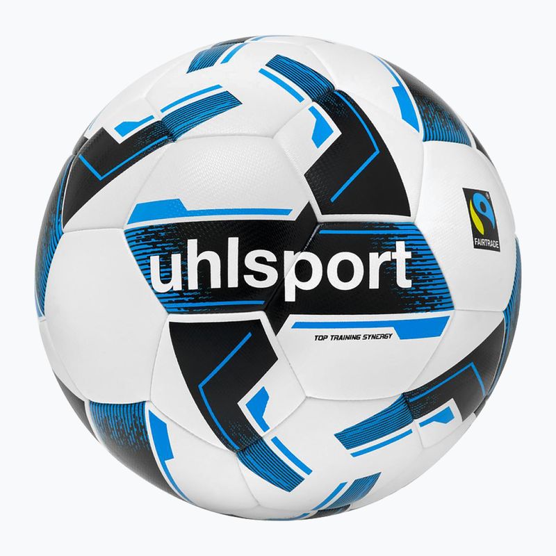 Fotbalový míč uhlsport Top Training Synergy Fairtrade white/black/blue velikost 5 4