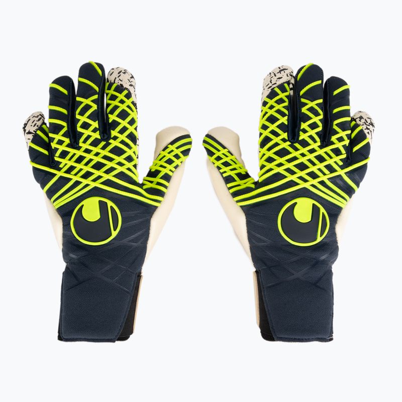 Brankářské rukavice uhlsport Prediction Flex HN navy/white/fluo yellow