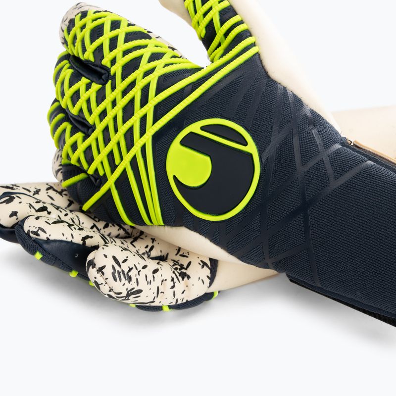 Brankářské rukavice uhlsport Prediction Flex HN navy/white/fluo yellow 3