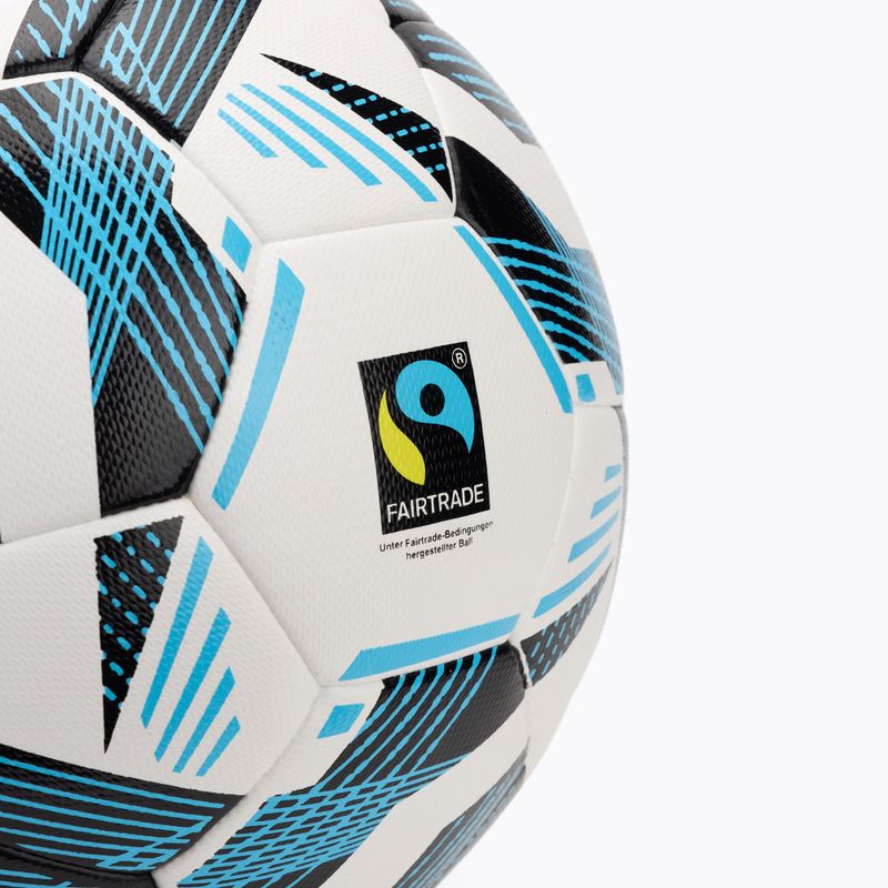 Fotbalový míč uhlsport Fairtrade Top Training Addglue white/black/fluo blue velikost 4 3