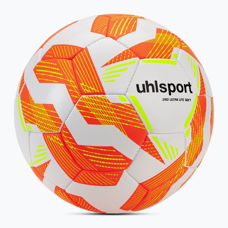 Fotbalový míč uhlsport Ultra Lite Soft 290 white/fluo orange/fluo yellow velikost 5 2