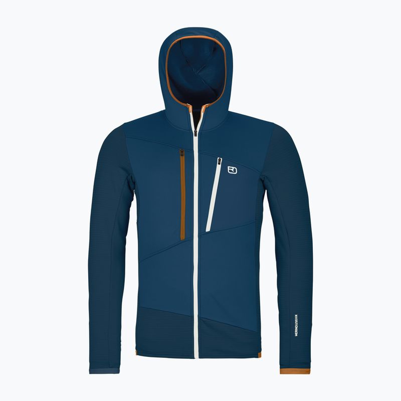 Pánská mikina ORTOVOX Fleece Grid Hoody deep ocean 5