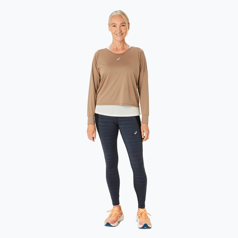 Dámský běžecký top longsleeve + tílko ASICS Nagino Run pepper/oatmeal 2