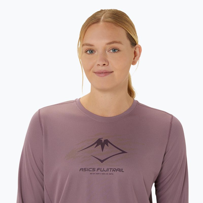 Dámské běžecké tričko longsleeve ASICS Fujitrail Logo dusty mauve 4