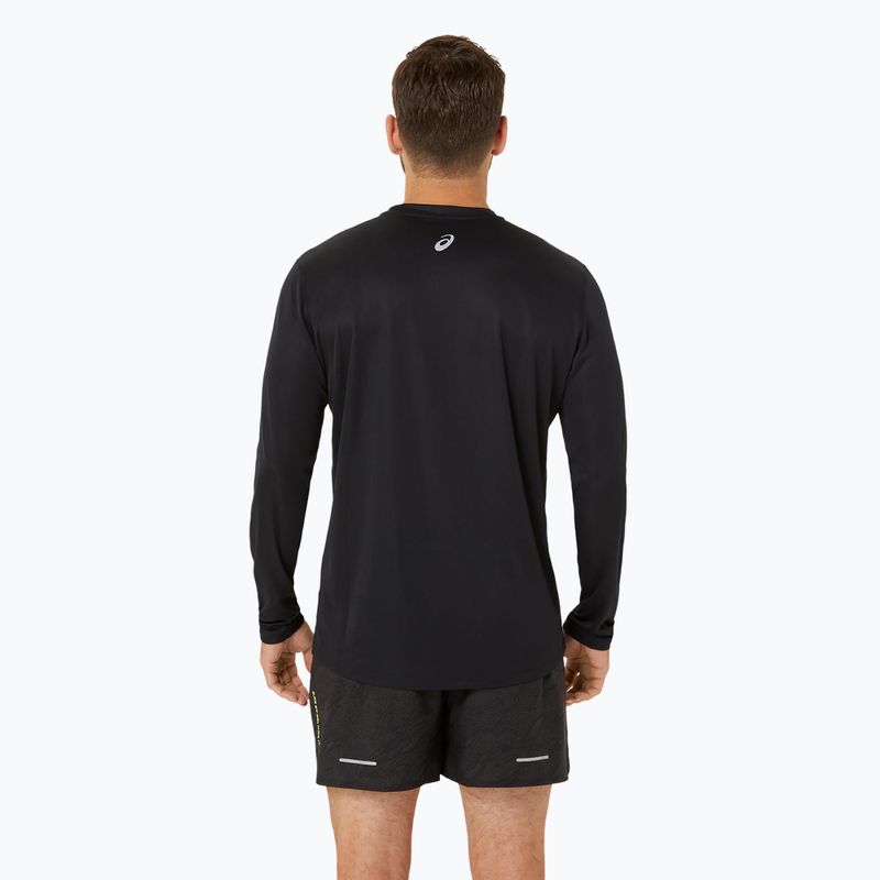 Pánské běžecké tričko longsleeve ASICS Fujitrail Logo black/graphic grey/safety yellow 3