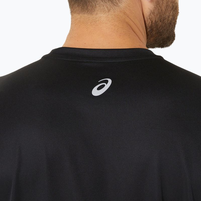 Pánské běžecké tričko longsleeve ASICS Fujitrail Logo black/graphic grey/safety yellow 5