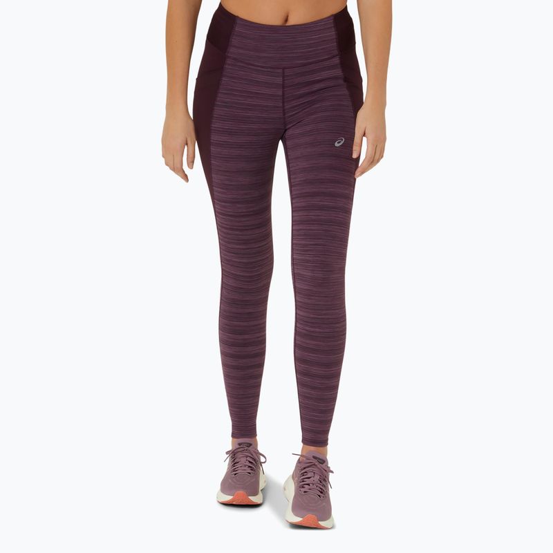 Dámské běžecké legíny ASICS Nagino Run dark aubergine heather