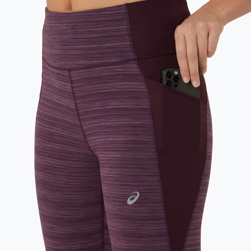 Dámské běžecké legíny ASICS Nagino Run dark aubergine heather 5