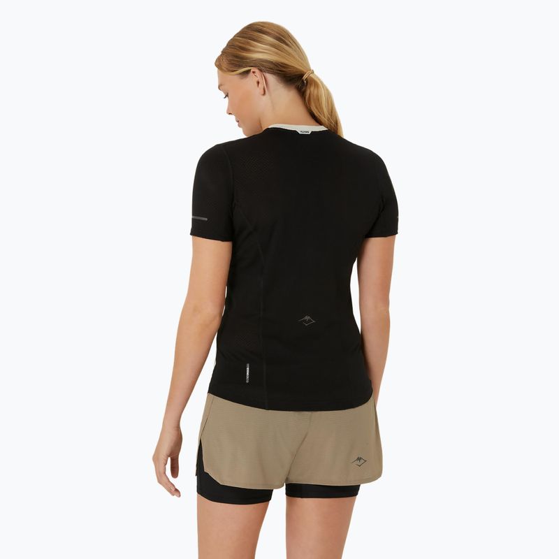 Dámské běžecké tričko ASICS Fuijtrail Top oatmeal/performance black 3