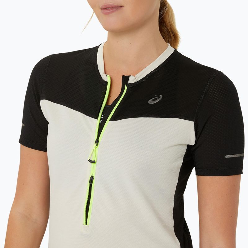 Dámské běžecké tričko ASICS Fuijtrail Top oatmeal/performance black 5