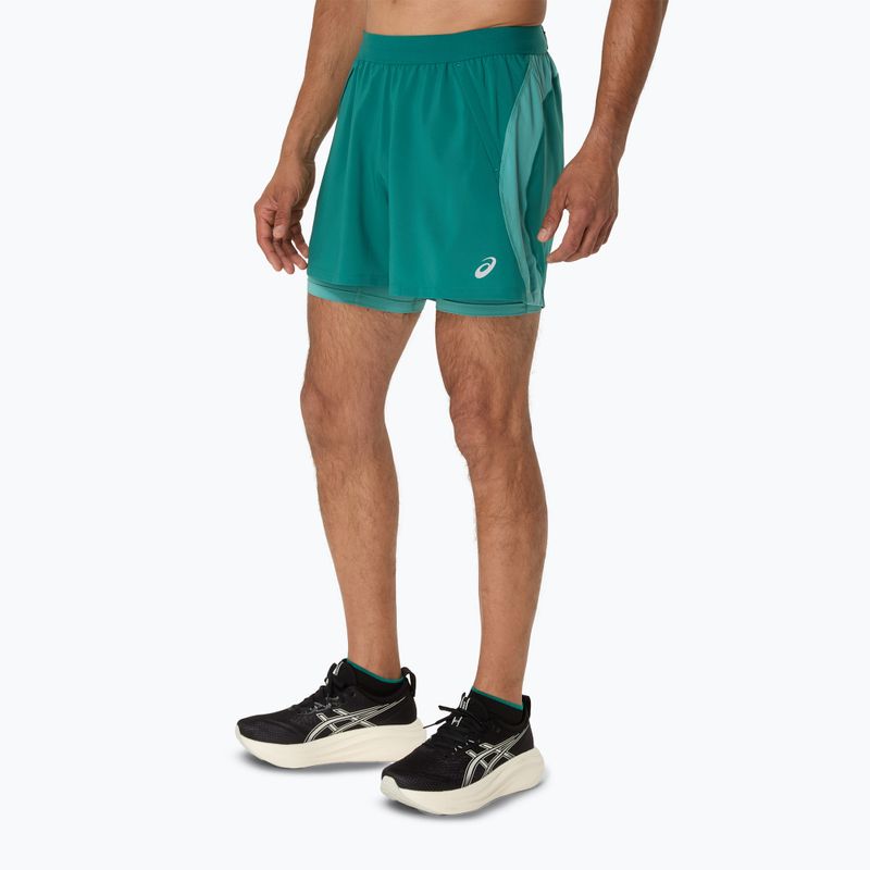 Pánské běžecké šortky  ASICS Road 2N1 5IN rainy lake/light teal 4
