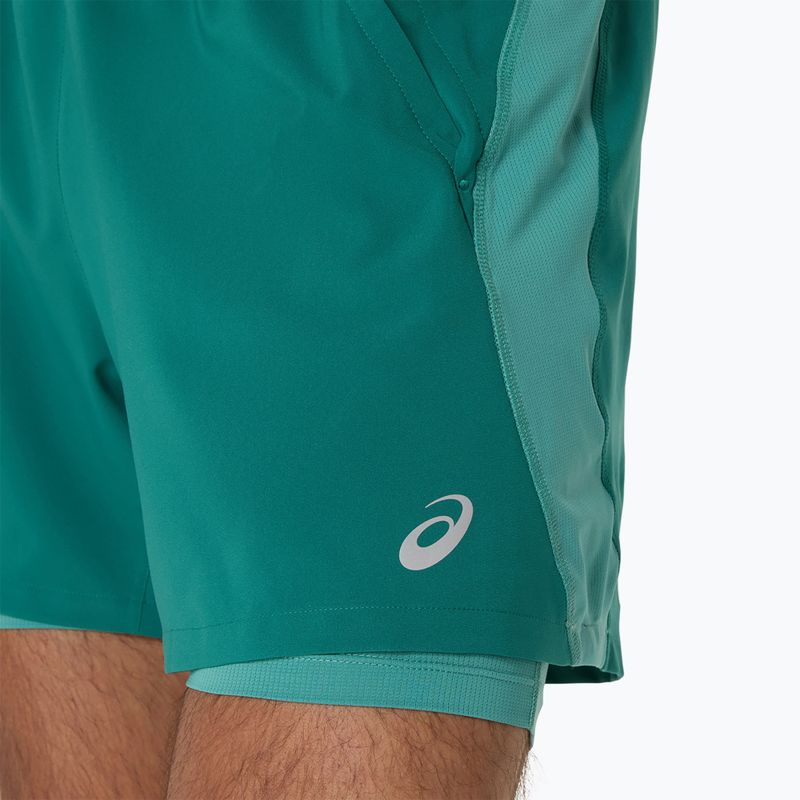 Pánské běžecké šortky  ASICS Road 2N1 5IN rainy lake/light teal 8
