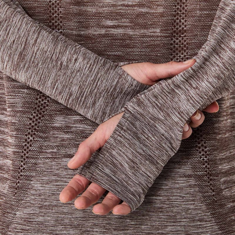 Dámské běžecké tričko Longsleeve ASICS Seamless taupe grey/coffee  7