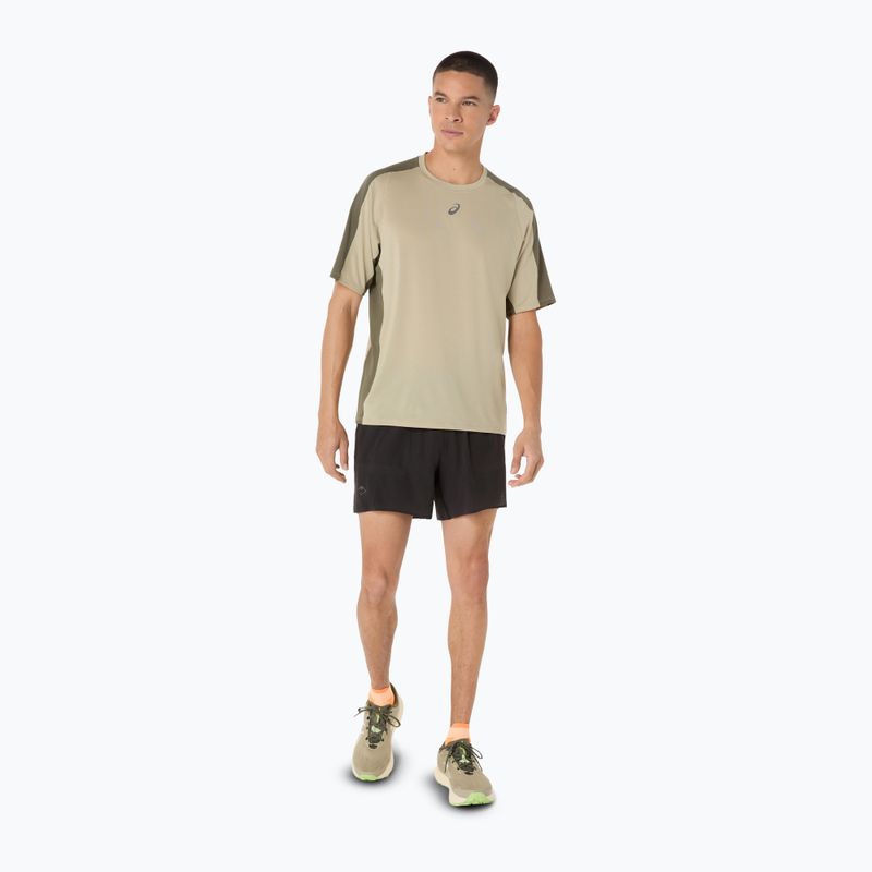 Pánské běžecké tričko ASICS Fujitrail Elite Top khaki/mantle green 2